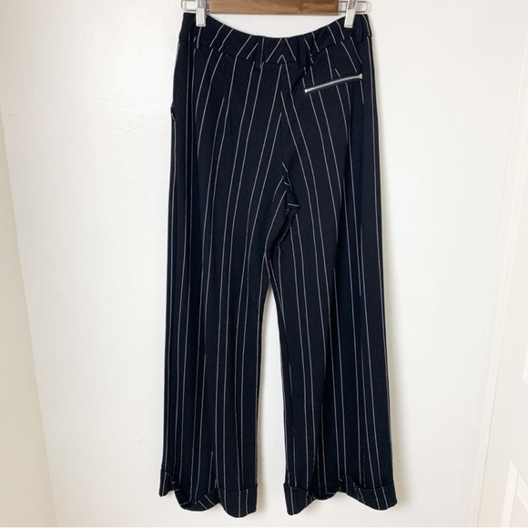 I.Am.Gia Pants Black White Mira Striped Wide Leg High Rise Zip Back Pock… - Picture 7 of 11